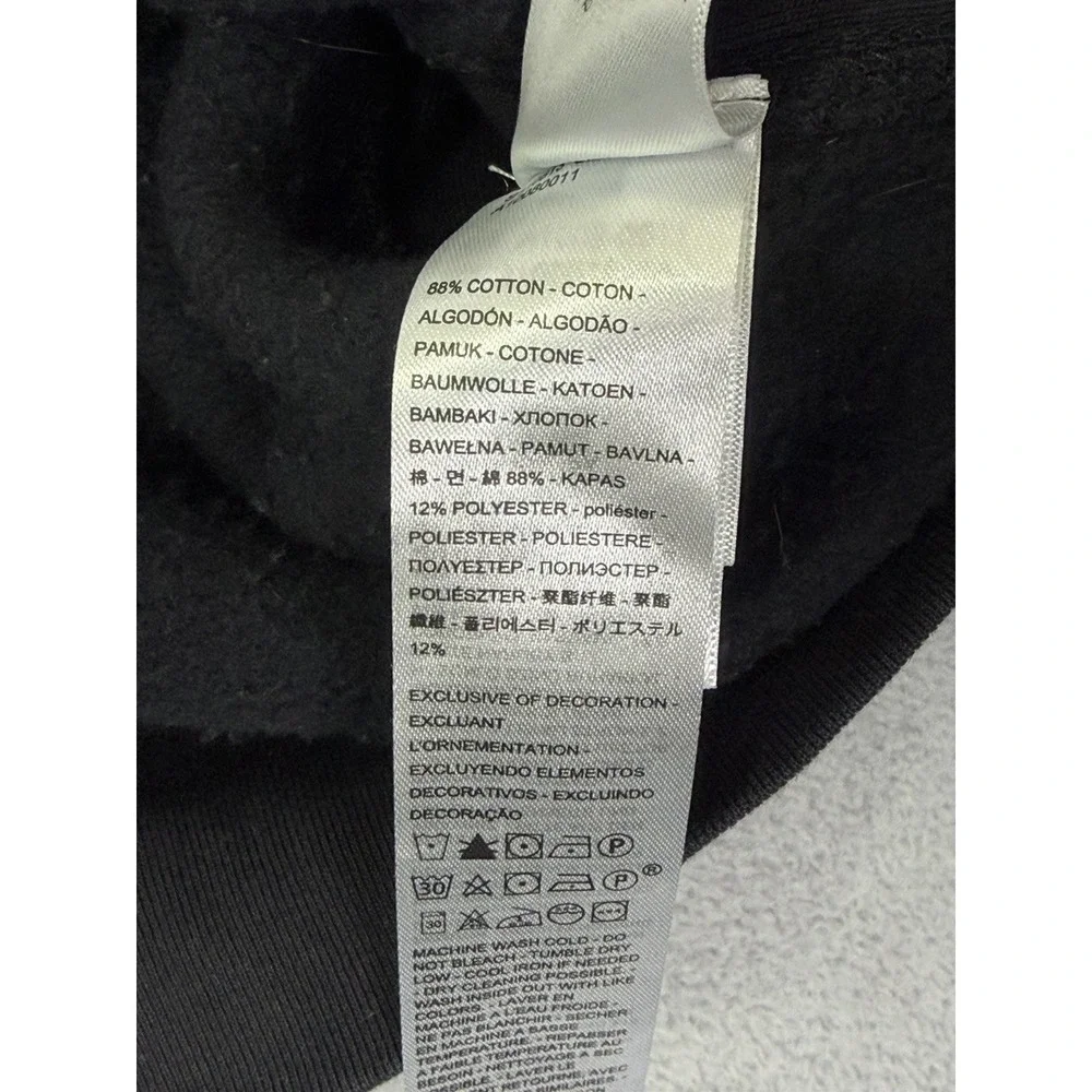 Levis Sweater Mens Large Black Pullover Hoodie Long Sleeve‎ Fleece Heavy